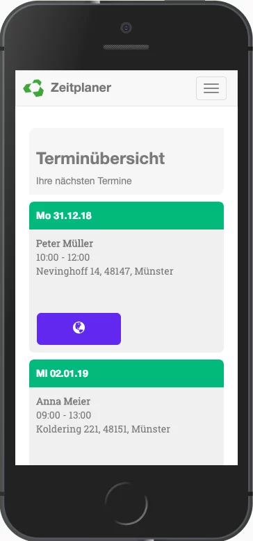 App Terminübersicht App Terminübersicht