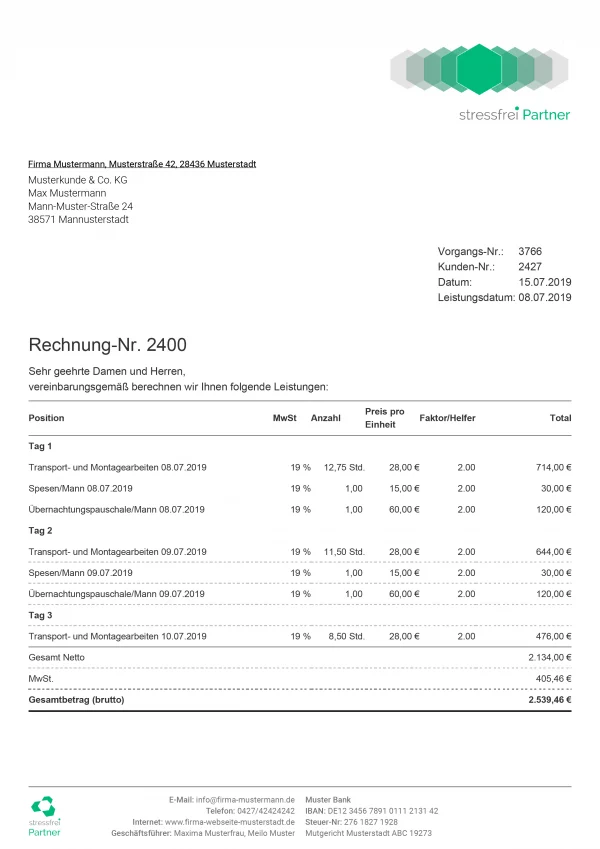 Eingangsrechnung Eingangsrechnung