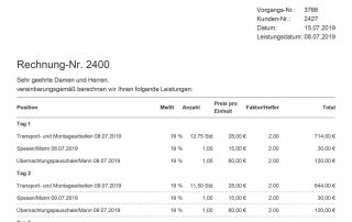 Ausgangsrechnung