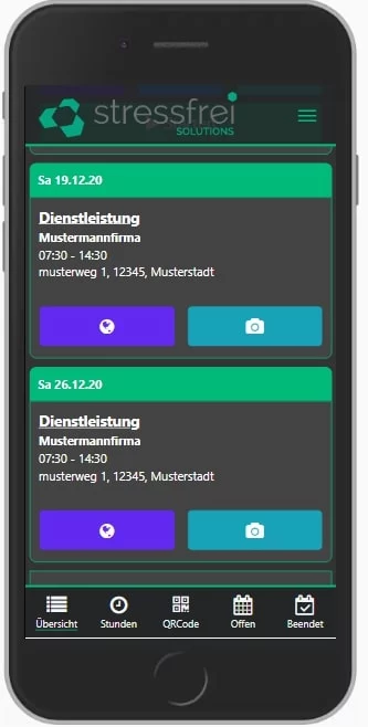 Zeiterfassung per App Zeiterfassung per App