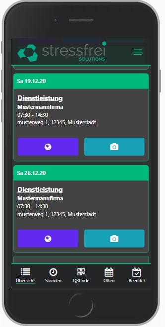 Zeiterfassung per App